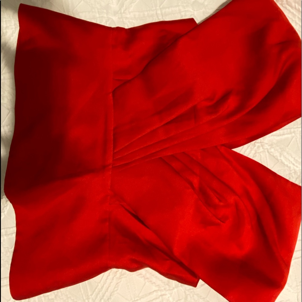 Off shoulder red blouse